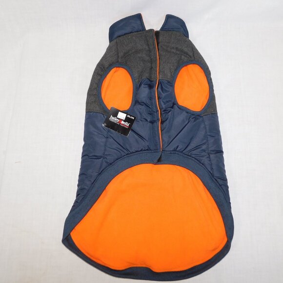 Bailey & Bella 2XL navy Blue Orange Fleece Lined Dog Jacket Coat New w Tags - Picture 4 of 9